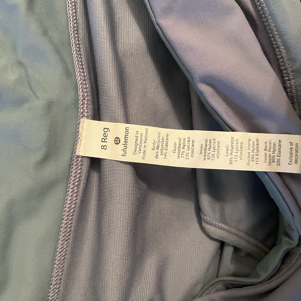 lululemon speed up shorts size 8 regular